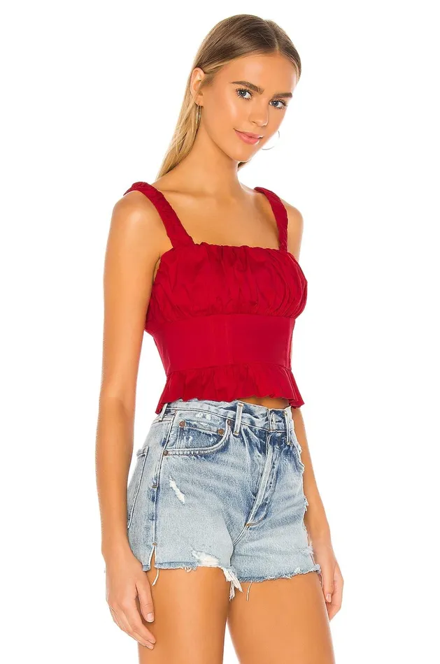 Lovers and Friends Tops Women Cole Top Cherry Red Lovers and Friends Tops Women Cole Top Cherry Red