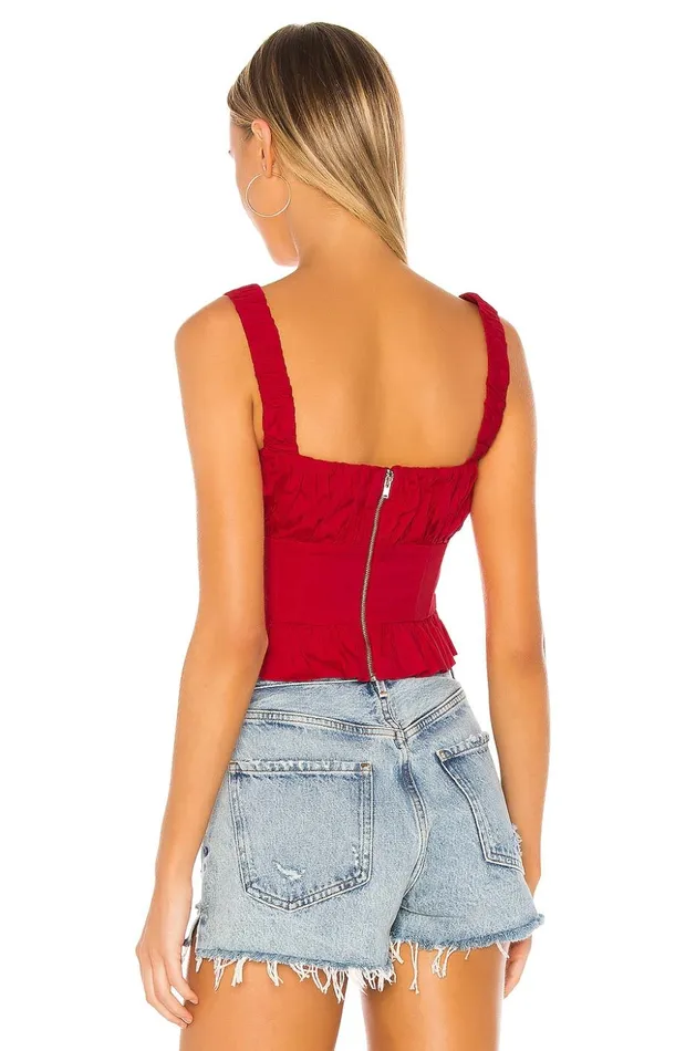 Lovers and Friends Tops Women Cole Top Cherry Red Lovers and Friends Tops Women Cole Top Cherry Red