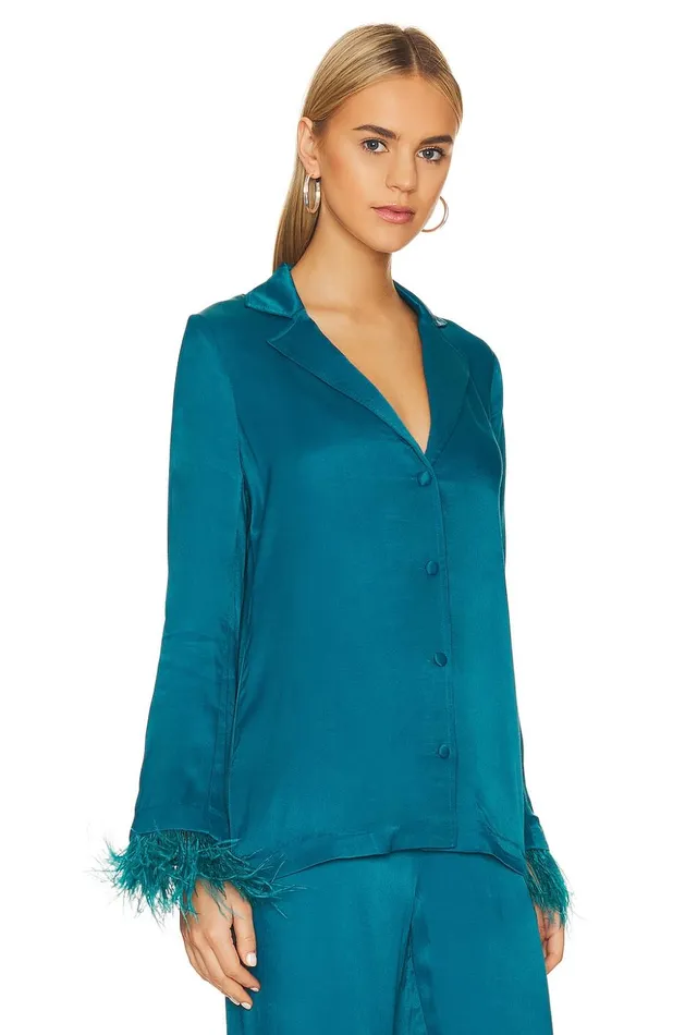 Lovers and Friends Tops Women Trish Top Deep Cyan Lovers and Friends Tops Women Trish Top Deep Cyan