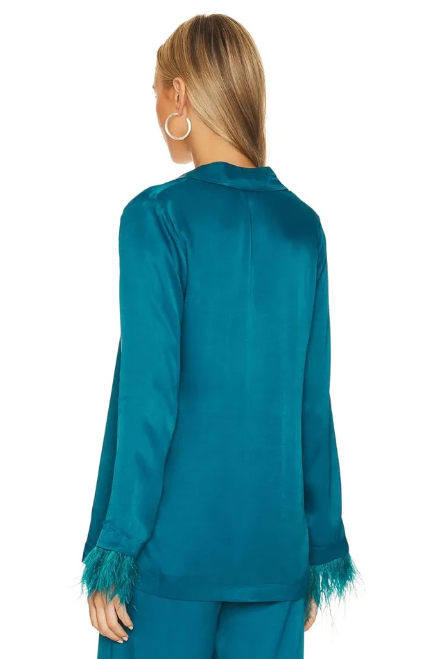 Lovers and Friends Tops Women Trish Top Deep Cyan Lovers and Friends Tops Women Trish Top Deep Cyan