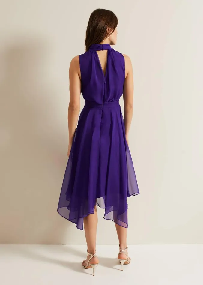 Lucinda Fit And Flare Dress Purple Women Phase Eight Dresses