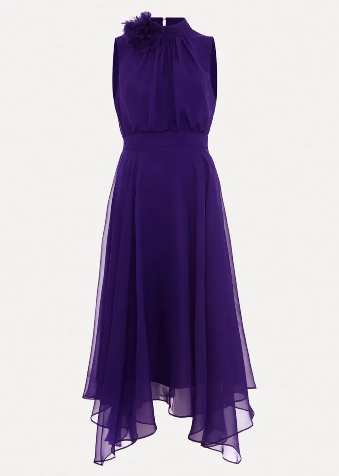 Lucinda Fit And Flare Dress Purple Women Phase Eight Dresses
