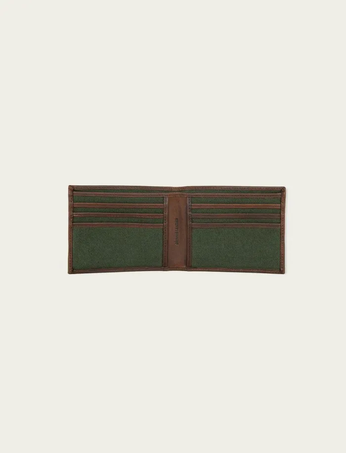Lucky Brand Bags and Wallets Men Canvas With Leather Trim Bifold Wallet Light Green