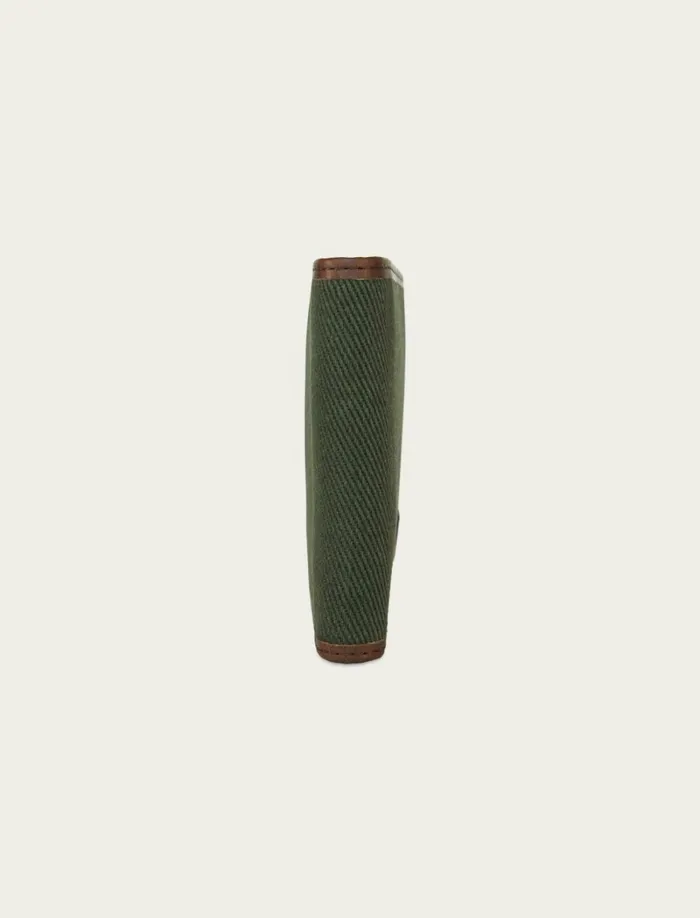 Lucky Brand Bags and Wallets Men Canvas With Leather Trim Bifold Wallet Light Green