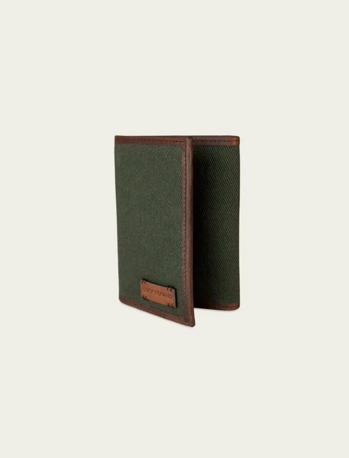 Lucky Brand Bags and Wallets Men Canvas With Leather Trim Trifold Wallet Light Green