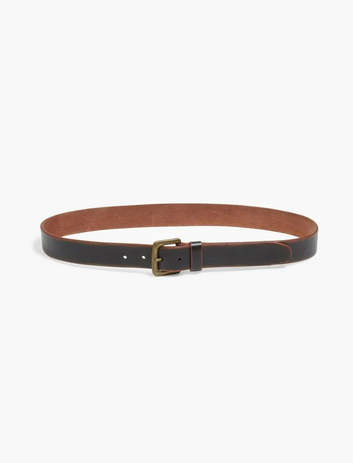 Lucky Brand Belts Men Santa Fe Leather Belt Black
