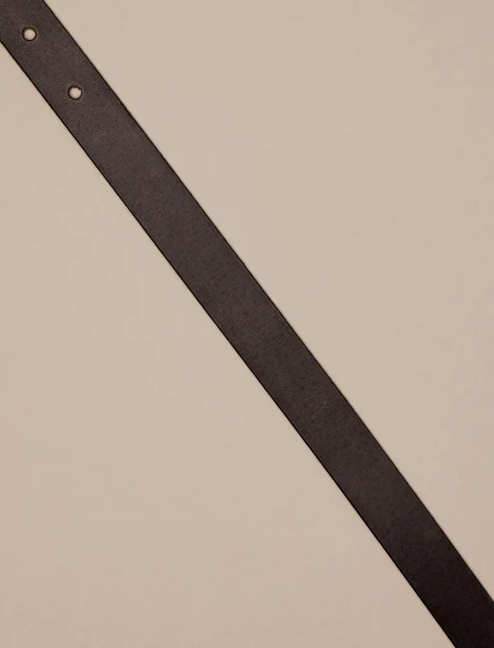 Lucky Brand Belts Women Leather Geometric Belt Black