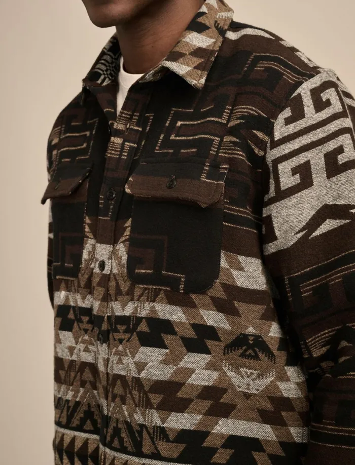 Lucky Brand ButtonDowns Men Jacquard Humboldt Long Sleeve Overshirt Multi