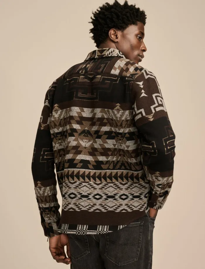 Lucky Brand ButtonDowns Men Jacquard Humboldt Long Sleeve Overshirt Multi