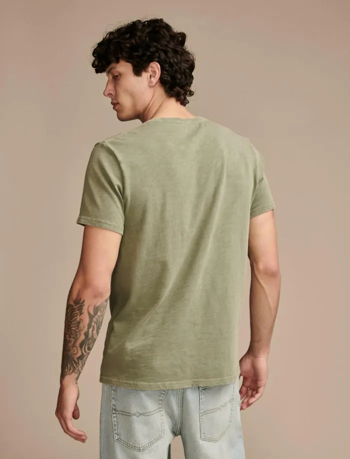 Lucky Brand Graphic Tees Men Grateful Dead Rose Oil Green