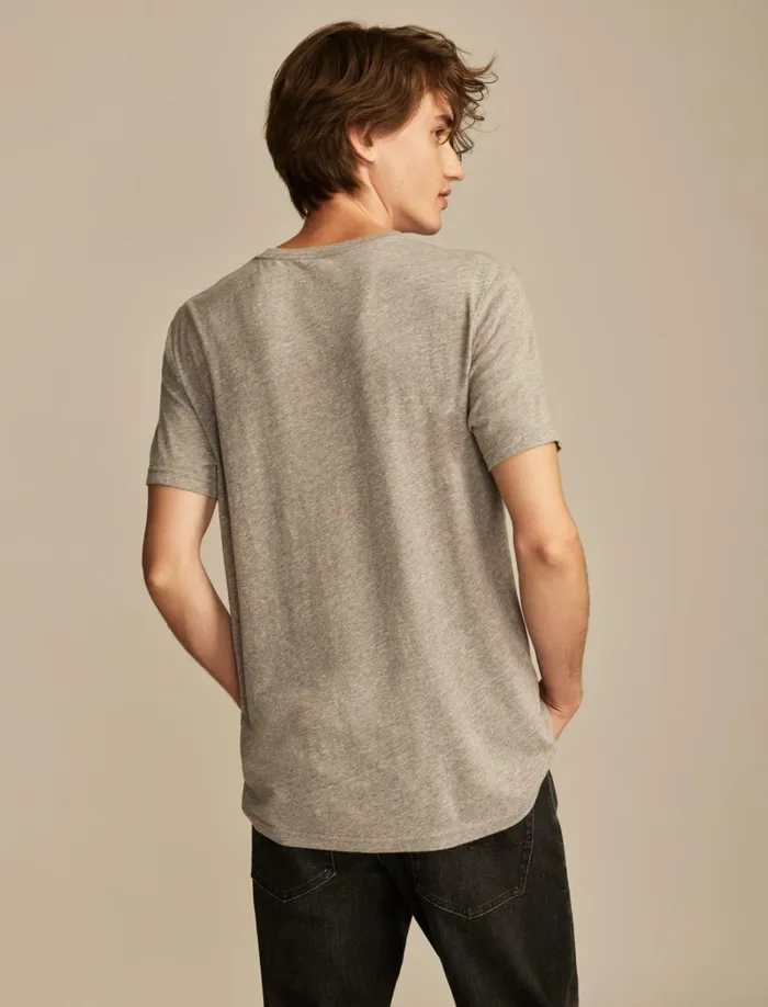 Lucky Brand Graphic Tees Men Lucky Spade Heather Grey