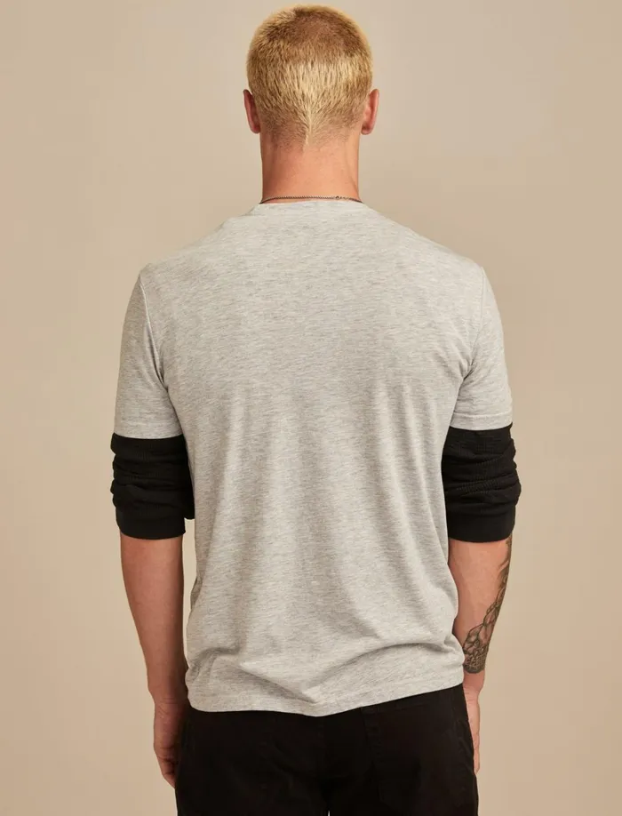 Lucky Brand Graphic Tees Men Nfl Shield Heather Greyyellow