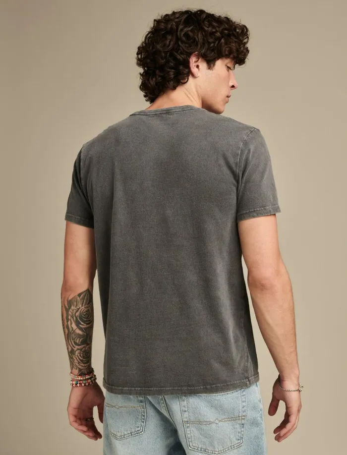 Lucky Brand Graphic Tees Men Off The Records Jet Black