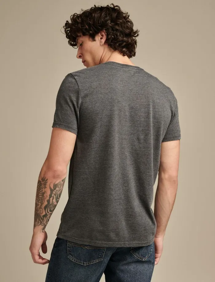 Lucky Brand Graphic Tees Men Usa Flag Tee Jet Black