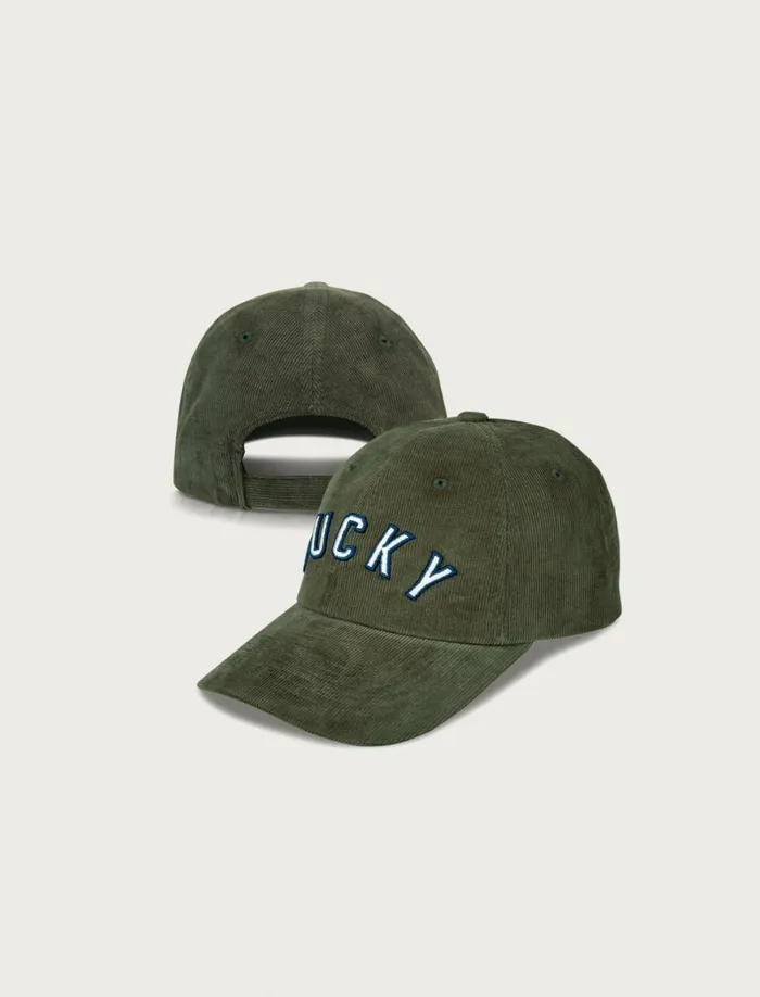 Lucky Brand Hats Men Lucky Corduroy Baseball Hat Olive Branch