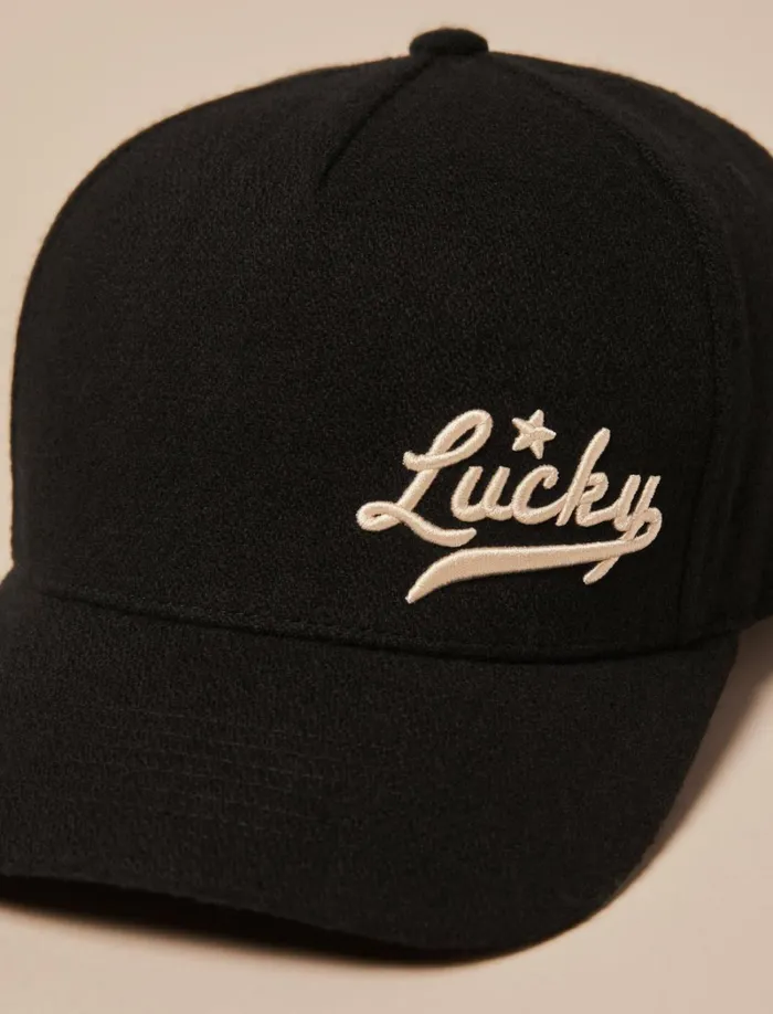 Lucky Brand Hats Men Wool Baseball Hat Black