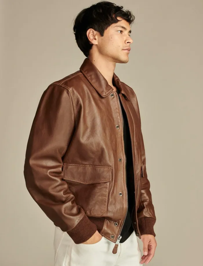 Lucky Brand Jackets and Outerwear Men A2 Flight Jacket Tobacco Brown