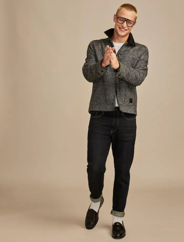 Lucky Brand Jackets and Outerwear Men Herringbone Jacket Black Multi