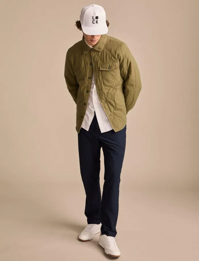 Lucky Brand Jackets and Outerwear Men Quilted Shirt Jacket Olive Night