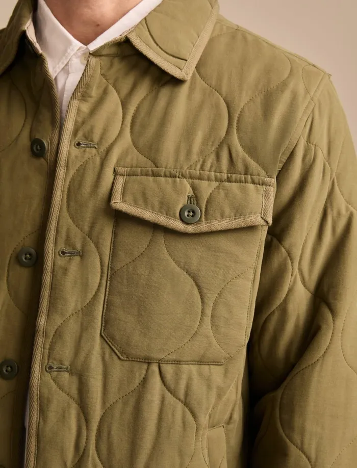 Lucky Brand Jackets and Outerwear Men Quilted Shirt Jacket Olive Night