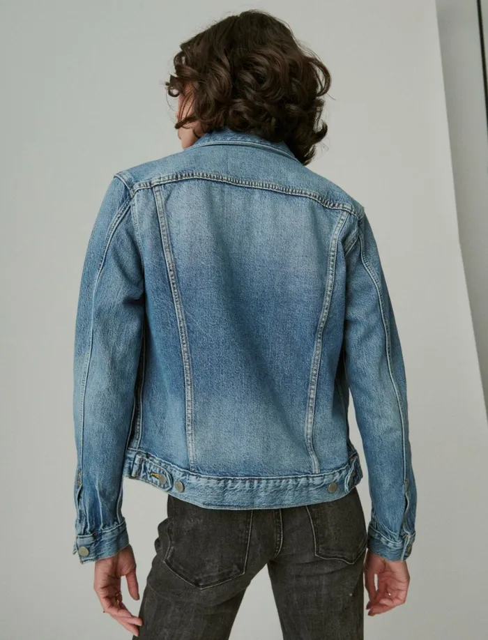 Lucky Brand Jackets and Outerwear Women Tomboy Denim Trucker Jacket Density