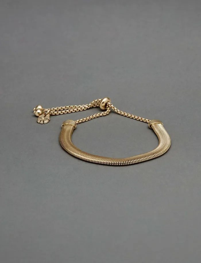 Lucky Brand Jewelry Women Herringbone Bracelet Gold