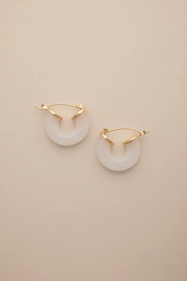 Lucky Brand Jewelry Women Resin Hoop Earrings Multi