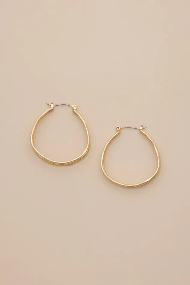 Lucky Brand Jewelry Women Triple Layer Hoop Gold