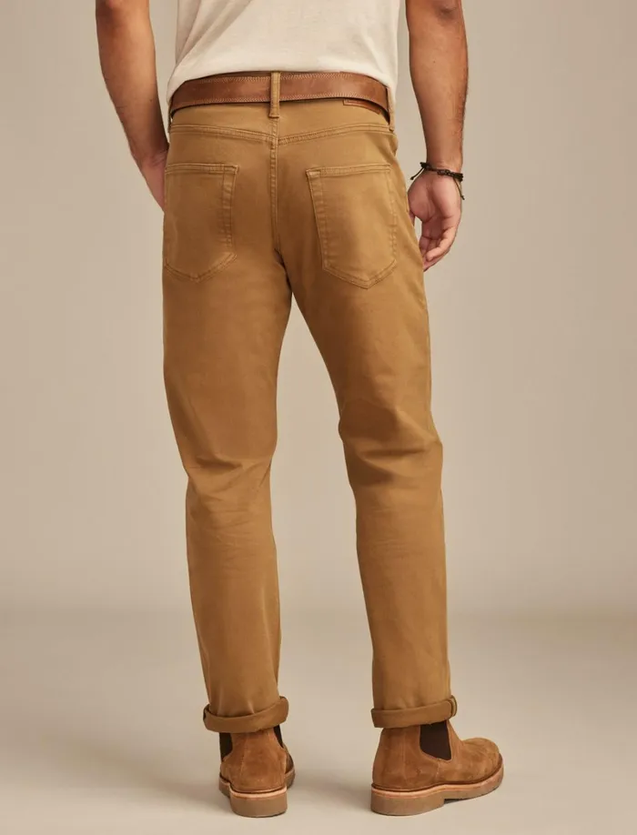 Lucky Brand Pants Men 410 Athletic Straight Tuscan Tan Wash