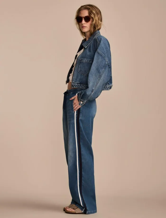 Lucky Brand Pants Women Denim Track Pants Bona Fide Wash