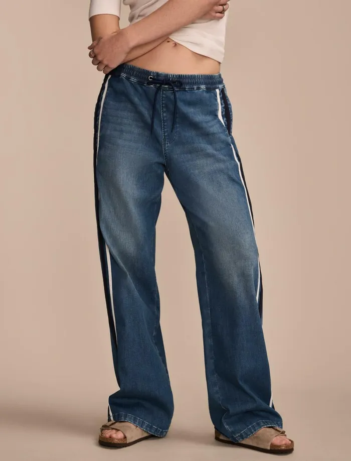 Lucky Brand Pants Women Denim Track Pants Bona Fide Wash