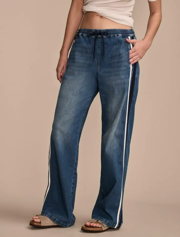 Lucky Brand Pants Women Denim Track Pants Bona Fide Wash