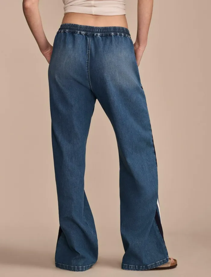 Lucky Brand Pants Women Denim Track Pants Bona Fide Wash