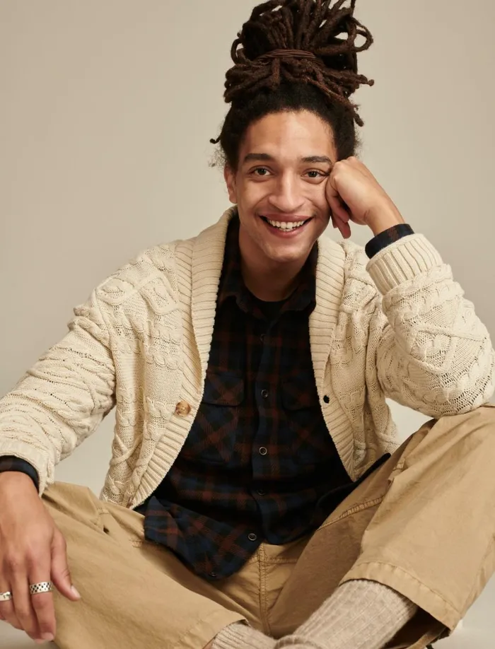 Lucky Brand Shirts and Tops Men Brushed Jersey Shirt Blue Multi