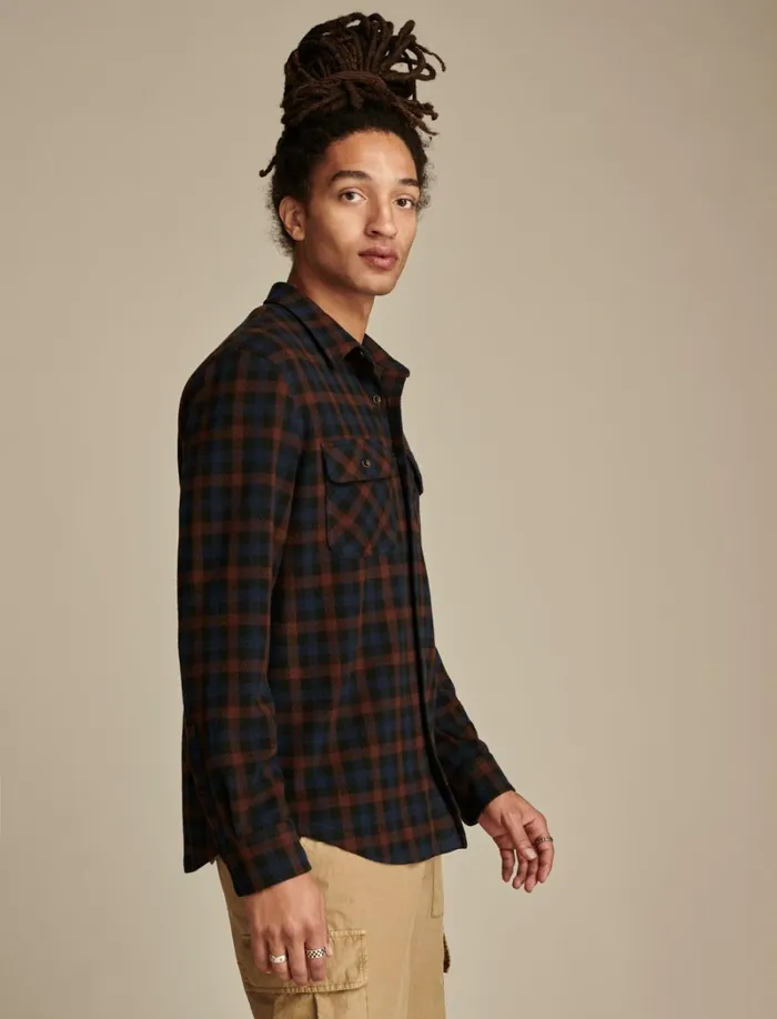 Lucky Brand Shirts and Tops Men Brushed Jersey Shirt Blue Multi