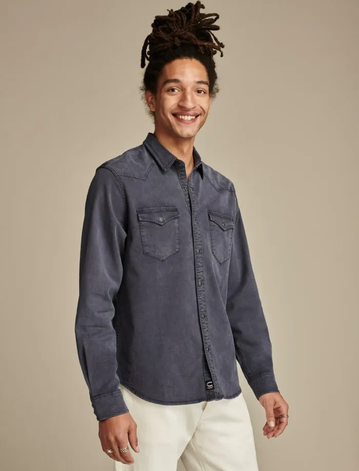 Lucky Brand Shirts and Tops Men Cole Hauser Twill Western Shirt Parisian Nights