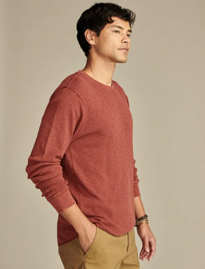 Lucky Brand Shirts and Tops Men Thermal Crew Fired Brick