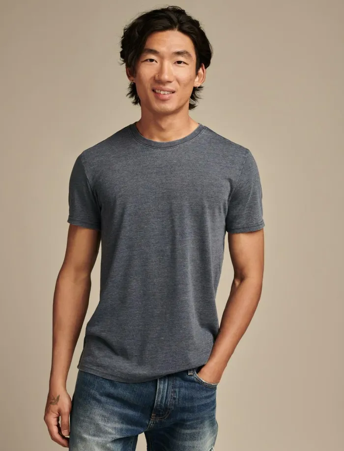 Lucky Brand Shirts and Tops Men Venice Burnout Crew Neck Tee American Navy
