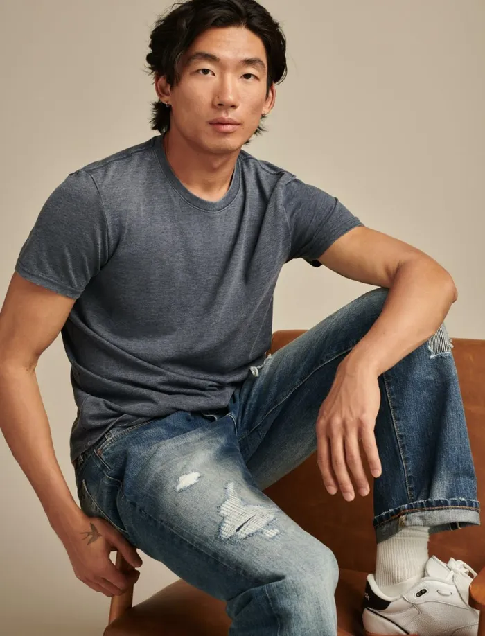 Lucky Brand Shirts and Tops Men Venice Burnout Crew Neck Tee American Navy
