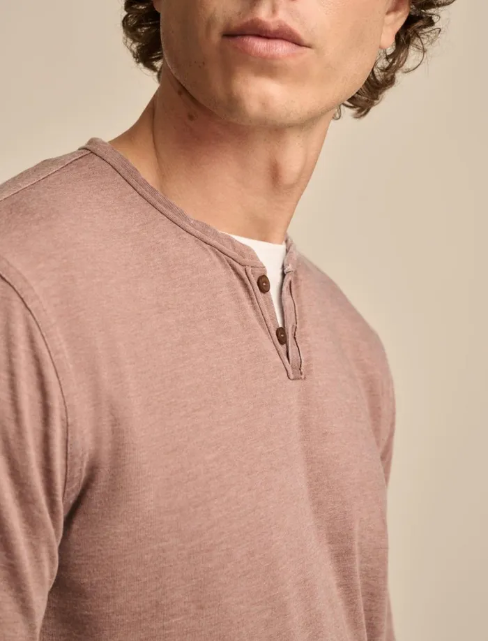 Lucky Brand Shirts and Tops Men Venice Burnout Long Sleeve Deep Taupe