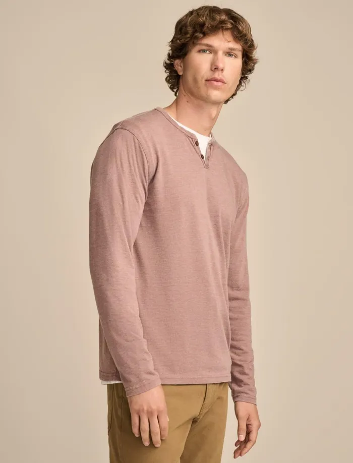 Lucky Brand Shirts and Tops Men Venice Burnout Long Sleeve Deep Taupe