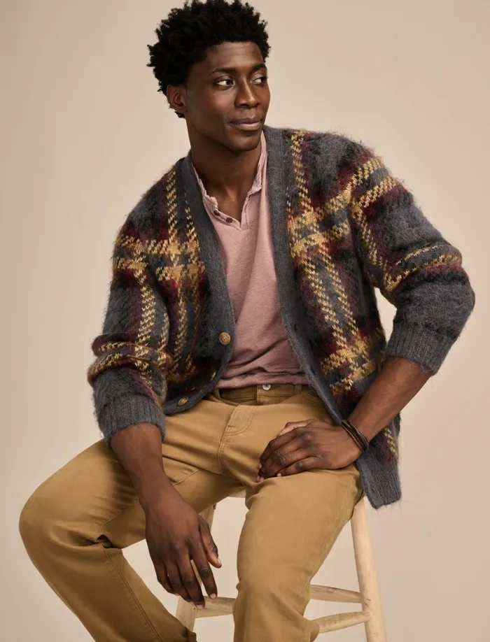 Lucky Brand Shirts and Tops Men Venice Burnout Notch Neck Tee Deep Taupe
