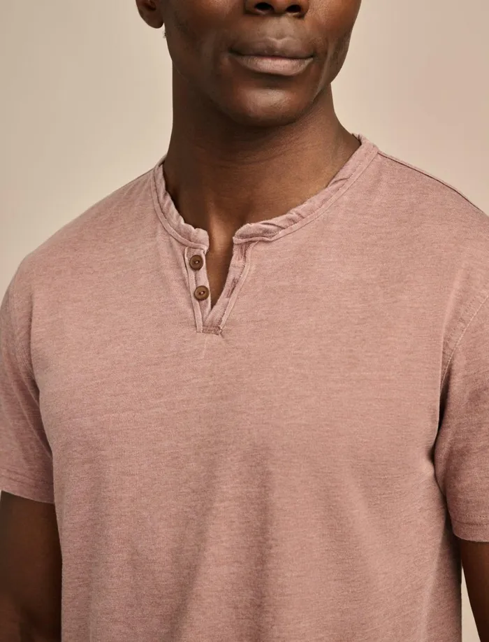 Lucky Brand Shirts and Tops Men Venice Burnout Notch Neck Tee Deep Taupe