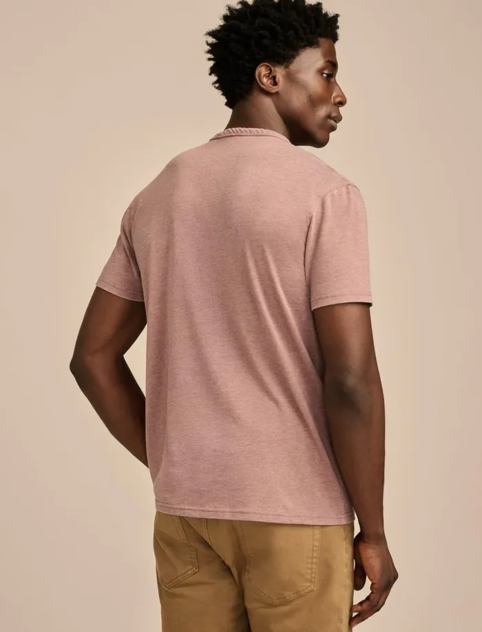 Lucky Brand Shirts and Tops Men Venice Burnout Notch Neck Tee Deep Taupe