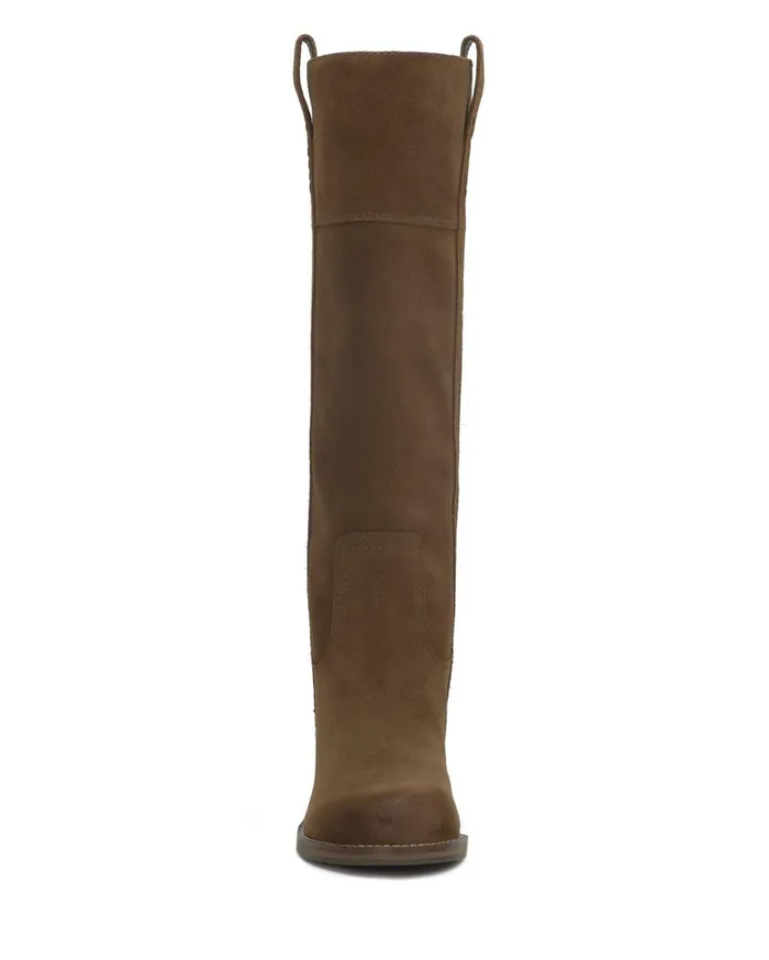 Lucky Brand Shoes Women Hybiscus Extra Wide Calf Riding Boot Dark Brown