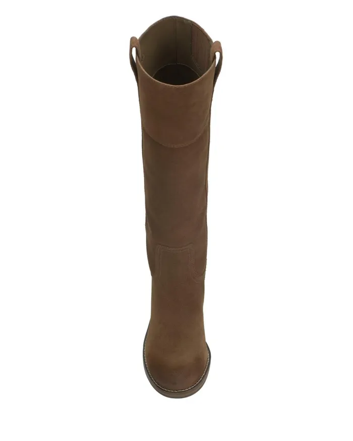 Lucky Brand Shoes Women Hybiscus Extra Wide Calf Riding Boot Dark Brown