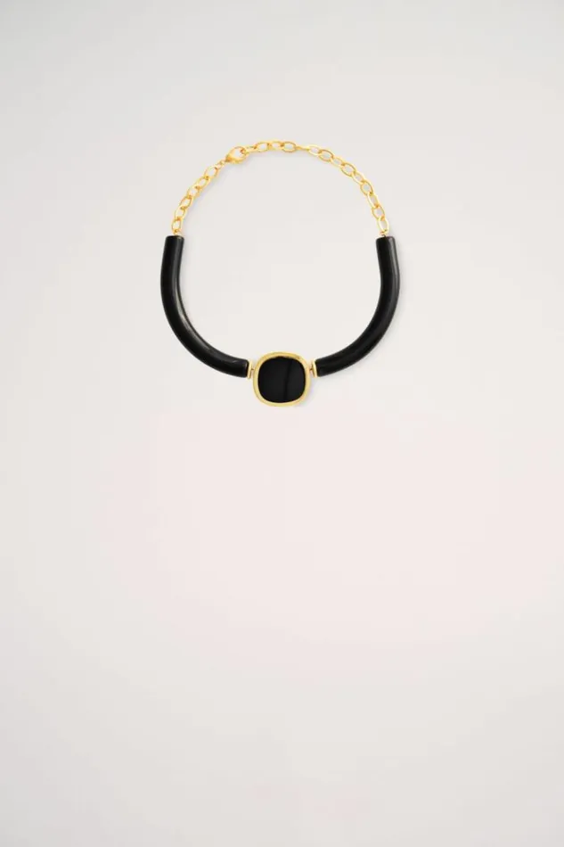 Luisa Spagnoli Bijoux Nobilta 8211 SemiRigid Necklace Blackgold 8211 Women