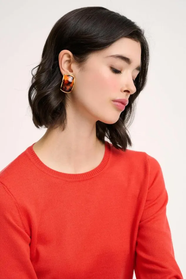Luisa Spagnoli Bijoux Nobiluomo 8211 Gradient Earrings Orangegold 8211 Women Luisa Spagnoli Bijoux Nobiluomo 8211 Gradient Earrings Orangegold 8211 Women