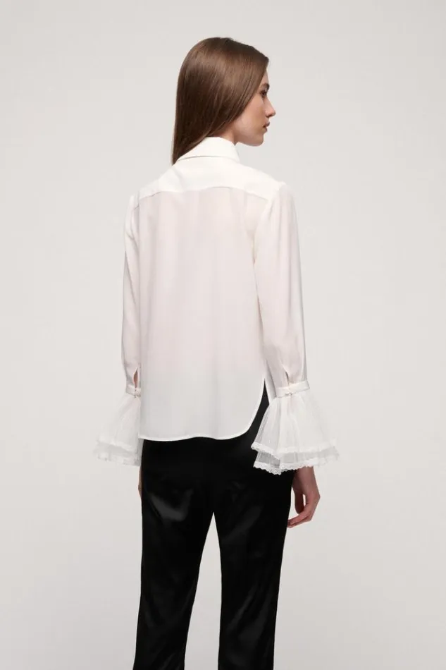 Luisa Spagnoli Blouses And Shirts Laghetto 8211 Silk Shirt Cream 8211 Women Luisa Spagnoli Blouses And Shirts Laghetto 8211 Silk Shirt Cream 8211 Women