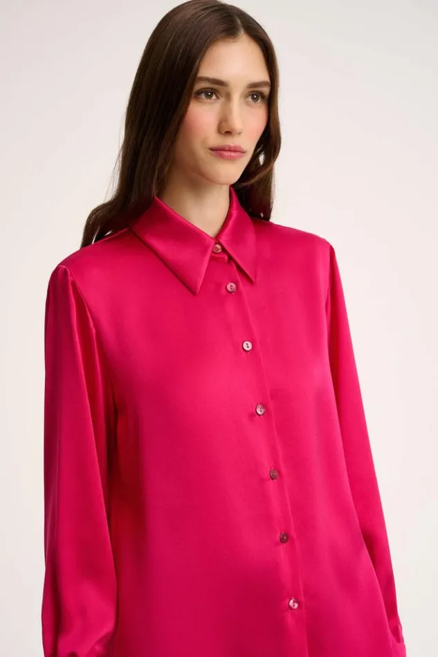 Luisa Spagnoli Blouses And Shirts Livello 8211 Silk Blouse Fuchsia 8211 Women Luisa Spagnoli Blouses And Shirts Livello 8211 Silk Blouse Fuchsia 8211 Women